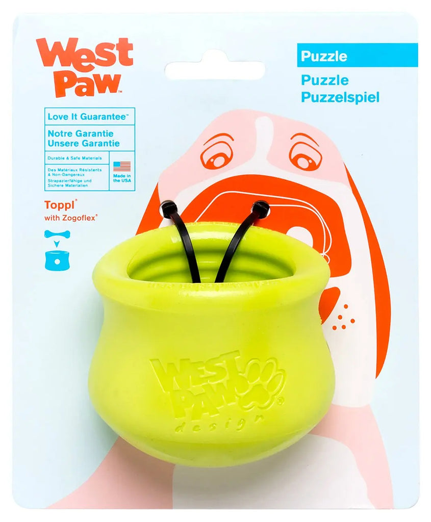 WEST PAW Zogoflex Toppl Treat Dispensing Dog Toy Puzzle – Interactive Chew Toys for Dogs