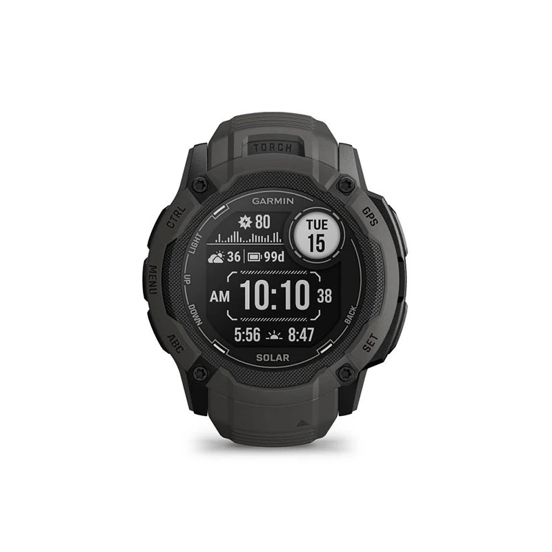 New Original Garmin Instinct 2X Solar (50mm) - Bold,Rugged GPS Smartwatch with Built-in LED Flashlight and Solar Charging