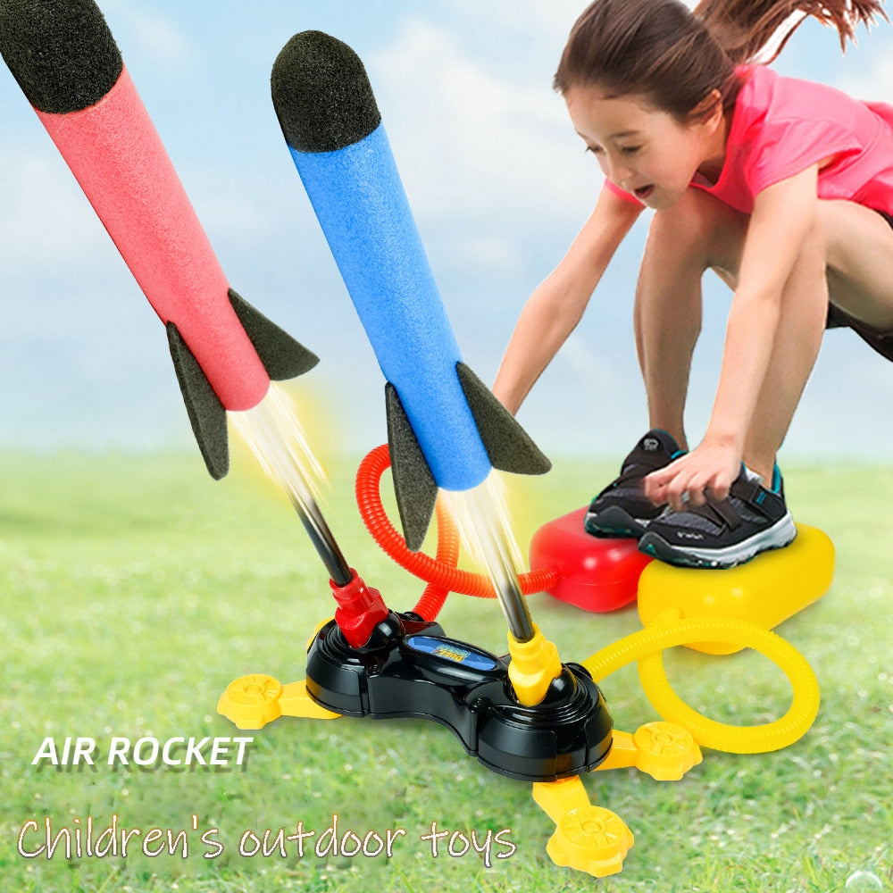 New Children Outdoor Foot Launcher Eva Foam Cotton Material Soaring Rocket