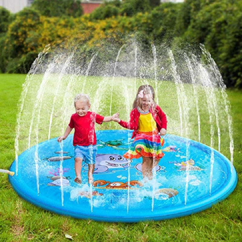 Home splash pad Children Play Water Mat Outdoor Game Toy Lawn For Children Summer Pool Kids Games Fun Spray Water Cushion Mat Toys