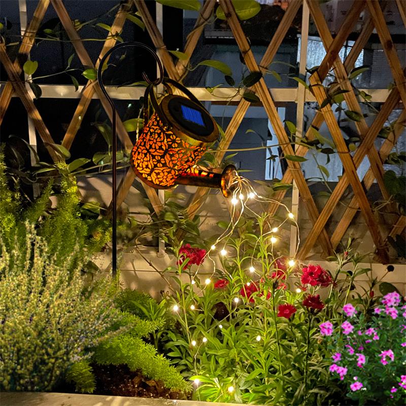 Outdoor Solar Garden Lights - LED Watering Can Landscape Lights