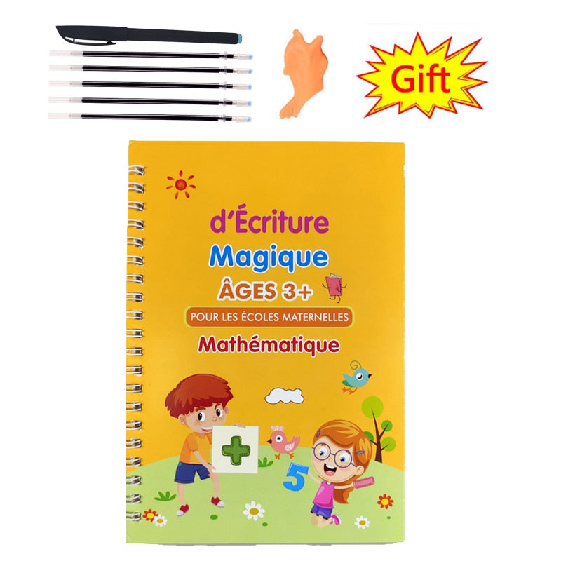 Reusable Childrens Writing Sticker Magic Copybook For Calligraphy Toys English French Copybooks Pen