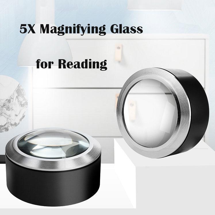 LED Magnifying Glass for Reading | Portable 5X Illumination