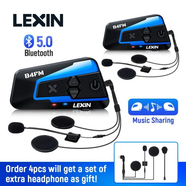 Lexin B4FM Bluetooth Helmet Intercom | Crystal-Clear Audio & Universal Pairing